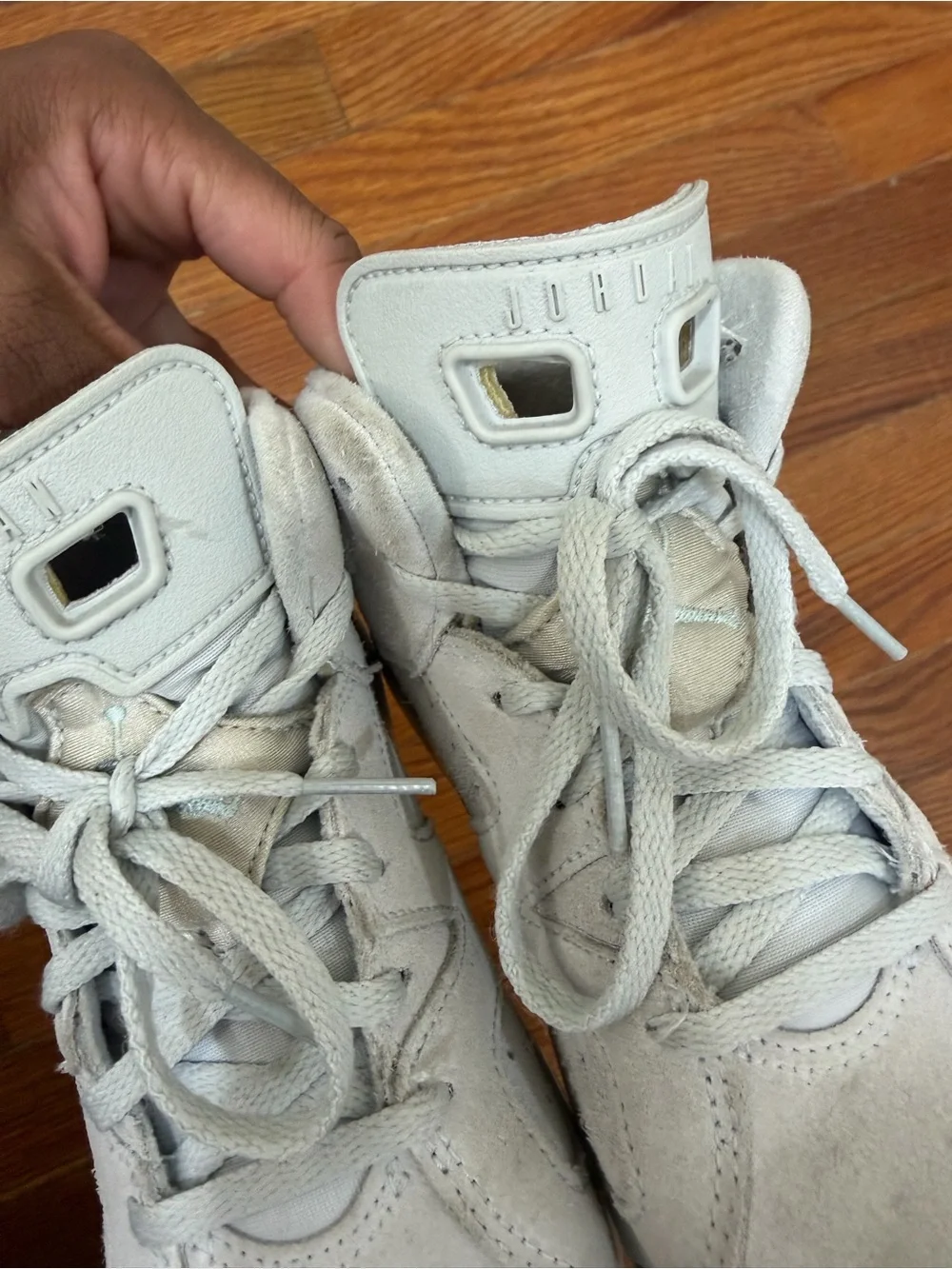 Kid Nike Air Jordan Retro 6 Pearl Platium